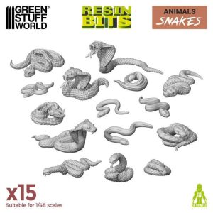 Green Stuff World    3D printed set - Snakes - 8435646521688ES - 8435646521688