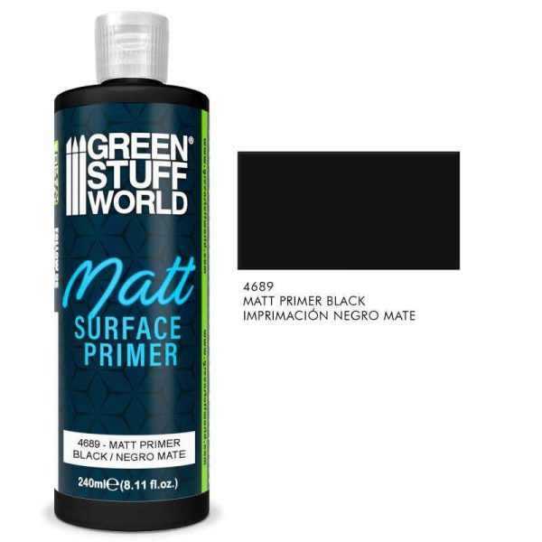 Green Stuff World    Matt Surface Primer 240ml - Black - 8435646520490ES - 8435646520490