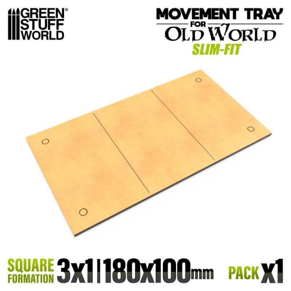 Green Stuff World    MDF Movement Trays - Slimfit 180x100mm - 8435646522777ES - 8435646522777