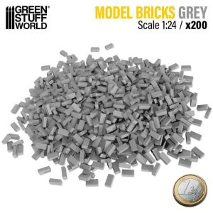 Green Stuff World    Miniature Bricks - Grey x200 1:24 - 8436554367122ES - 8436554367122