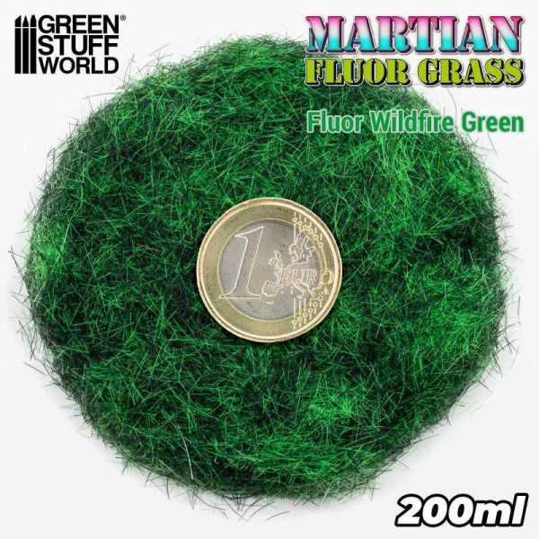 Green Stuff World    Martian Fluor Grass - Wildfire Green - 200ml - 8435646521220ES - 8435646521220