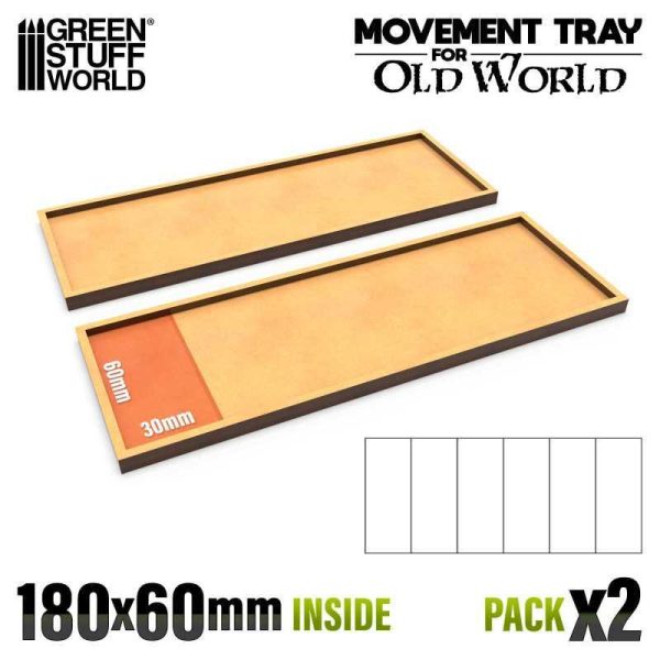 Green Stuff World    MDF Movement Trays - 180x60mm - 8435646522814ES - 8435646522814