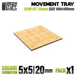 Green Stuff World    MDF Movement Trays - Slimfit Square 100x100mm - 8435646521015ES - 8435646521015