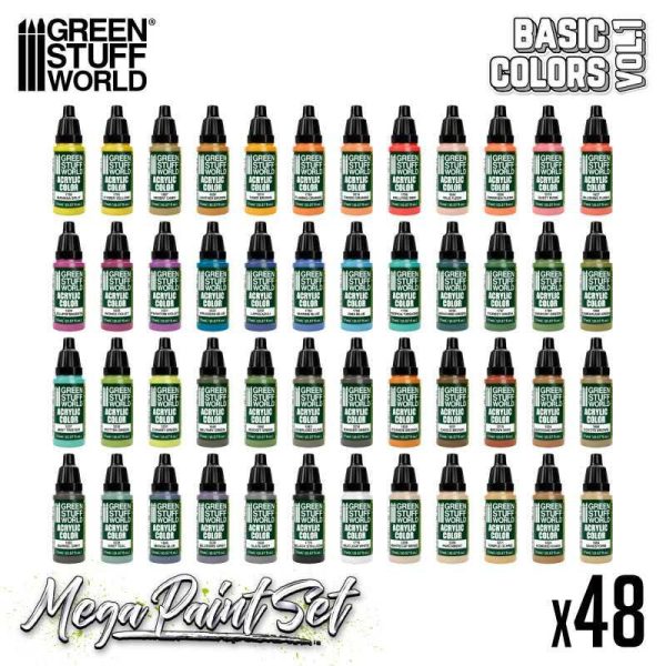 Green Stuff World    Basic Mega Paint Set - Vol. 1.0 - 8435646517599ES - 8435646517599