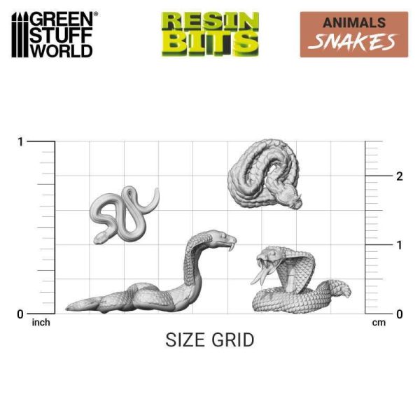 Green Stuff World    3D printed set - Snakes - 8435646521688ES - 8435646521688