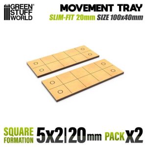 Green Stuff World    MDF Movement Trays - Slimfit Square 100x40mm - 8435646520971ES - 8435646520971