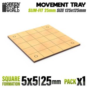 Green Stuff World    MDF Movement Trays - Slimfit Square 125x125mm - 8435646521022ES - 8435646521022