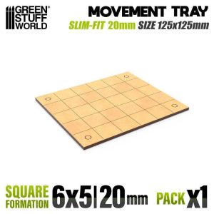 Green Stuff World    MDF Movement Trays - Slimfit Square 120x100mm - 8435646521039ES - 8435646521039