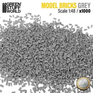 Green Stuff World    Miniature Bricks - Grey x1000 1:48 - 8436554367047ES - 8436554367047