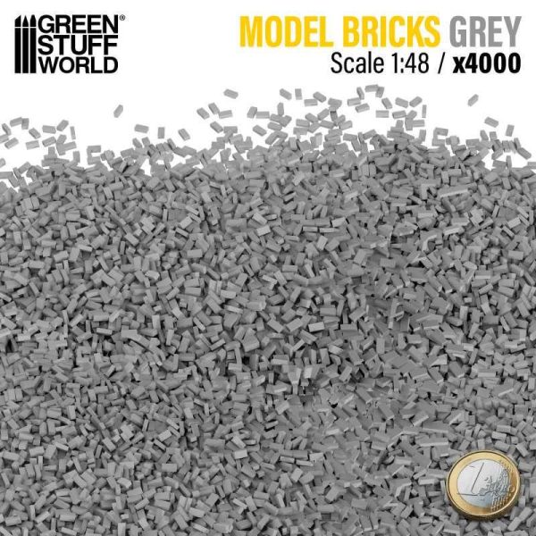 Green Stuff World    Miniature Bricks - Grey x4000 1:48 - 8436554367108ES - 8436554367108