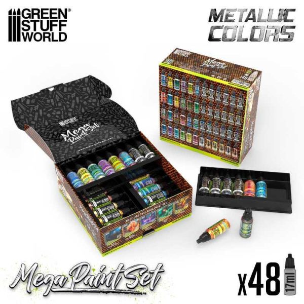 Green Stuff World    Metallics Mega Paint Set - 8435646517612ES - 8435646517612