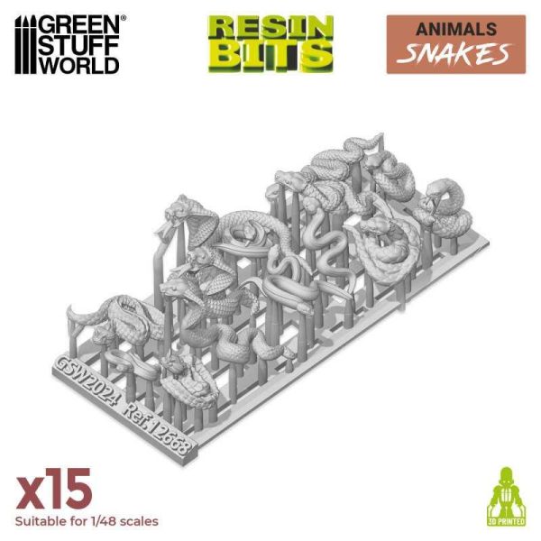 Green Stuff World    3D printed set - Snakes - 8435646521688ES - 8435646521688