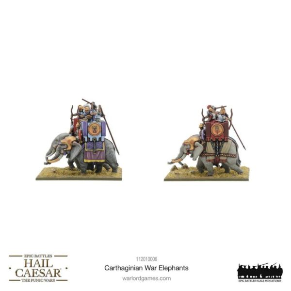 Warlord Games Hail Caesar   Hail Caesar Epic Battles (Punic Wars): Carthaginian War Elephants - 112010006 - 5060917993135