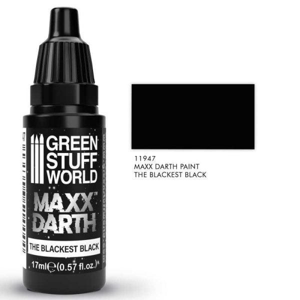 Green Stuff World    Maxx Darth Black Paint 17 ml - 8435646514444ES - 8435646514444