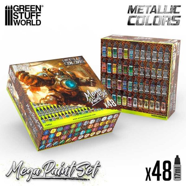 Green Stuff World    Metallics Mega Paint Set - 8435646517612ES - 8435646517612