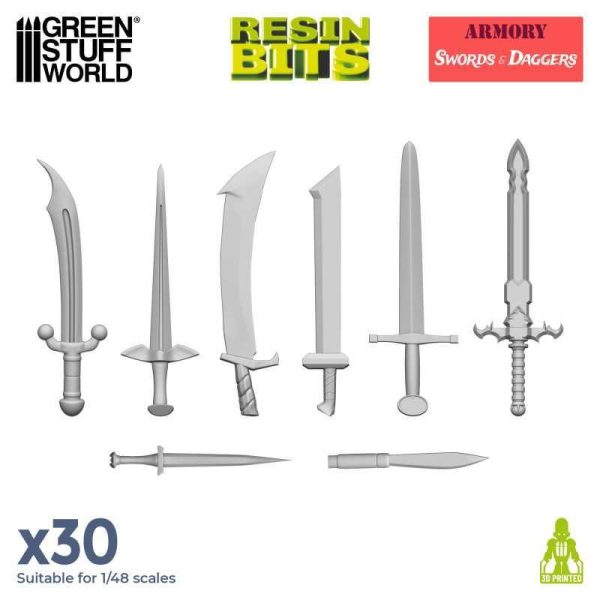 Green Stuff World    3D printed set - Swords & Daggers - 8435646522913ES - 8435646522913