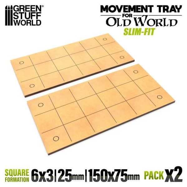 Green Stuff World    MDF Movement Trays - Slimfit 150x75mm - 8435646522869ES - 8435646522869