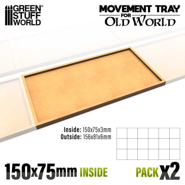 Green Stuff World    MDF Movement Trays - 150x75mm - 8435646522852ES - 8435646522852