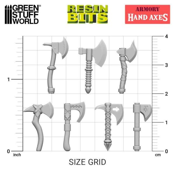 Green Stuff World    3D printed set - Hand Axes - 8435646522920ES - 8435646522920