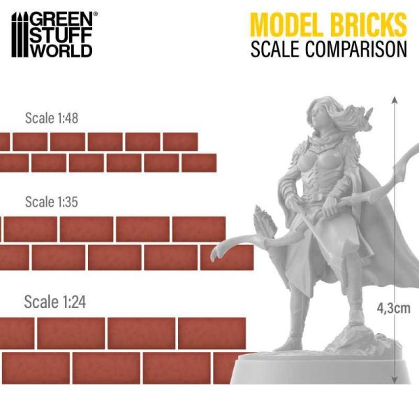 Green Stuff World    Miniature Bricks - Grey x4000 1:48 - 8436554367108ES - 8436554367108