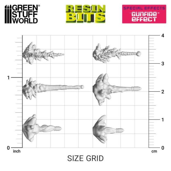 Green Stuff World    3D printed set - Gunfire Effect - 8435646518619ES - 8435646518619