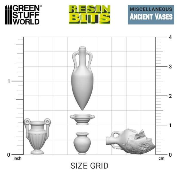 Green Stuff World    3D printed set - Ancient Vases - 8435646518596ES - 8435646518596