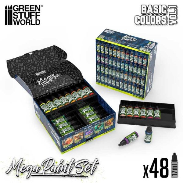 Green Stuff World    Basic Mega Paint Set - Vol. 1.0 - 8435646517599ES - 8435646517599