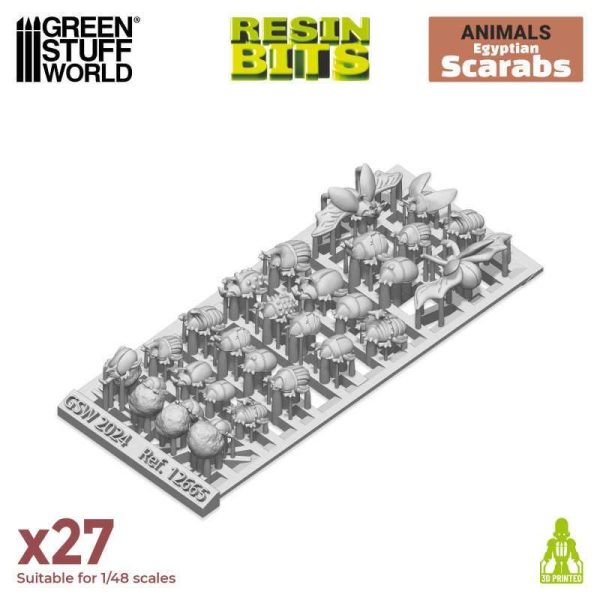 Green Stuff World    3D printed set - Egyptian Scarabs - 8435646521657ES - 8435646521657