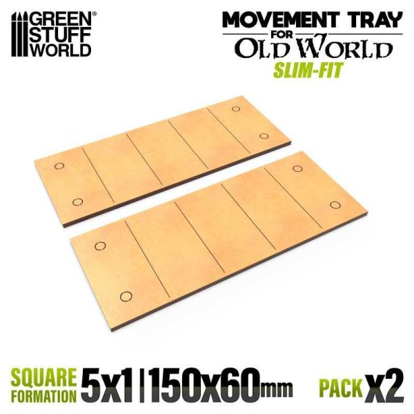 Green Stuff World    MDF Movement Trays - Slimfit 150x60mm - 8435646522807ES - 8435646522807