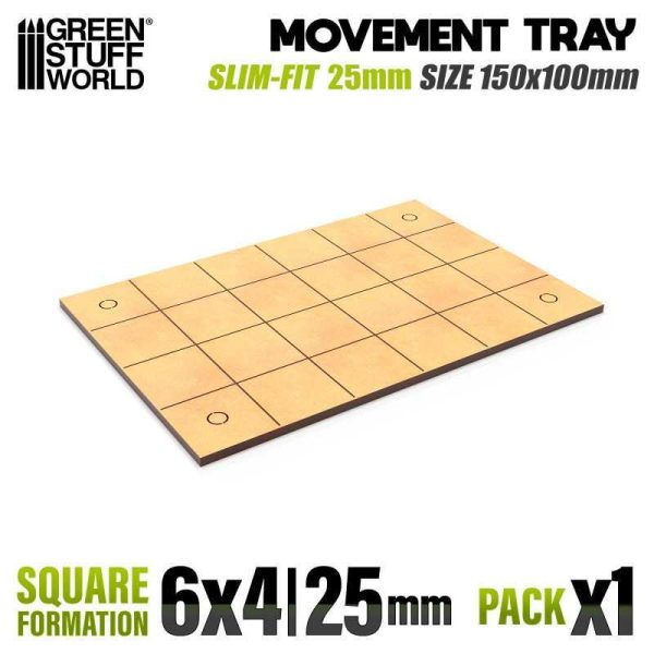 Green Stuff World    MDF Movement Trays - Slimfit Square 150x100mm - 8435646521008ES - 8435646521008