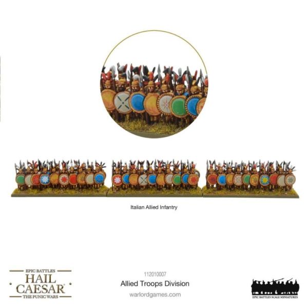 Warlord Games Hail Caesar   Hail Caesar Epic Battles (Punic Wars): Allied Troops Division - 112010007 -