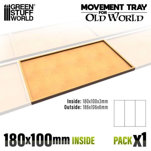 Green Stuff World    MDF Movement Trays - 180x100mm - 8435646522760ES - 8435646522760