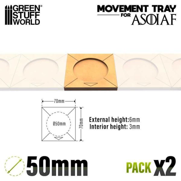 Green Stuff World    MDF Movement Trays ASOIAF - 50mm - 8435646520834ES - 8435646520834