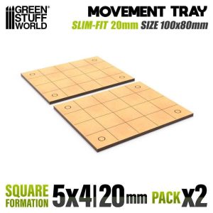 Green Stuff World    MDF Movement Trays - Slimfit Square 100x80mm - 8435646521053ES - 8435646521053