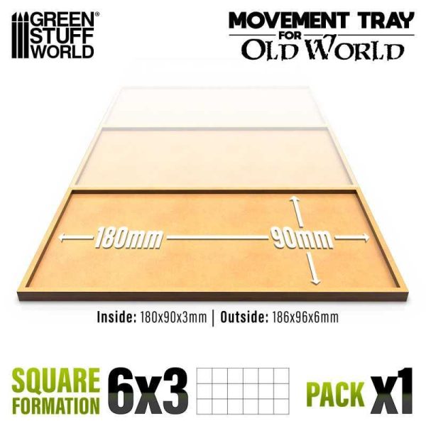 Green Stuff World    MDF Movement Trays 180x90mm - 8435646520711ES - 8435646520711