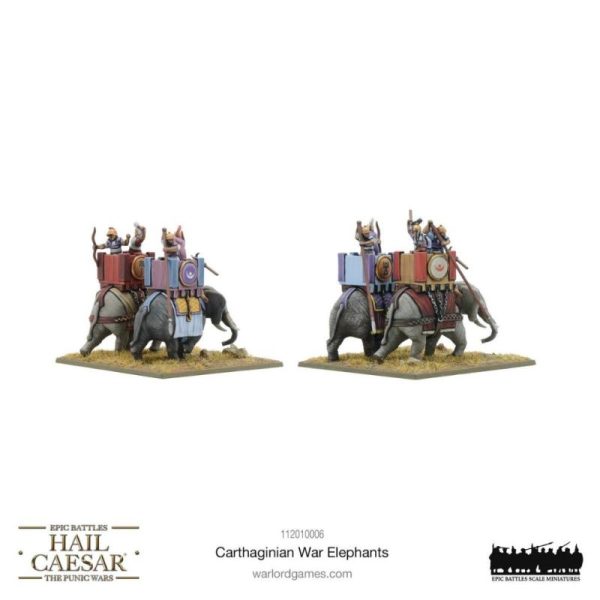 Warlord Games Hail Caesar   Hail Caesar Epic Battles (Punic Wars): Carthaginian War Elephants - 112010006 - 5060917993135