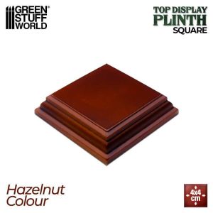 Green Stuff World    Square Wood display bases 4x4 cm - Hazelnut - 8435646523477ES - 8435646523477