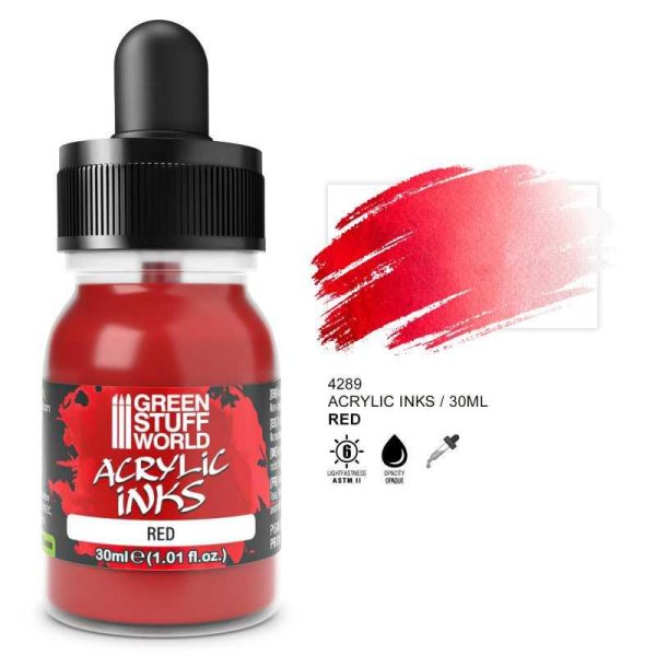 Green Stuff World    Acrylic Ink Opaque - Red - 8435646516493ES - 8435646516493