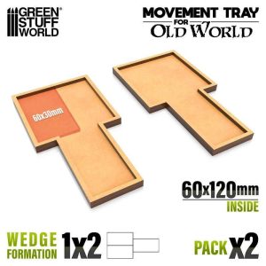 Green Stuff World    MDF Movement Trays - 1x2 - 60x120mm - 8435646523675ES - 8435646523675