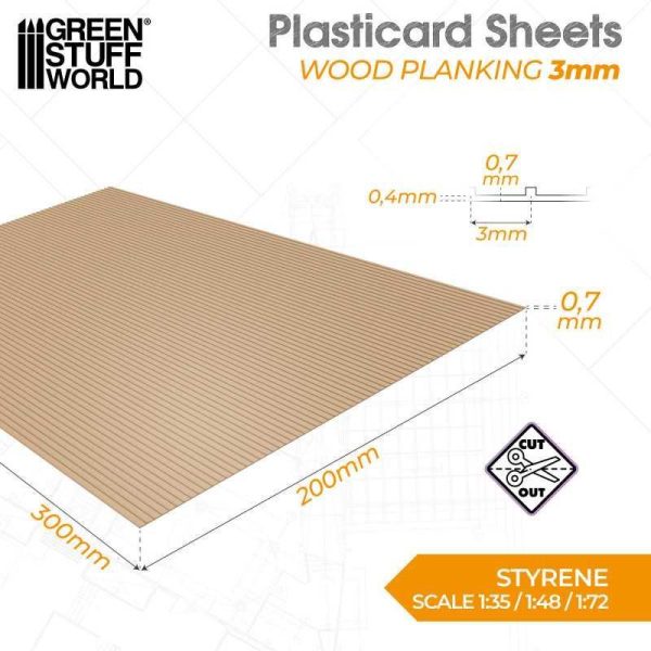 Green Stuff World    Plasticard - Wood Planking - 8435646524238ES - 8435646524238