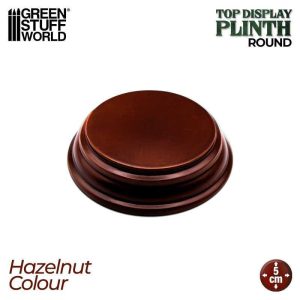 Green Stuff World    Round wood display bases 5x5 cm - Hazelnut - 8435646523538ES - 8435646523538