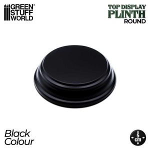 Green Stuff World    Round Wood display bases 5x5 cm - Black - 8435646523521ES - 8435646523521