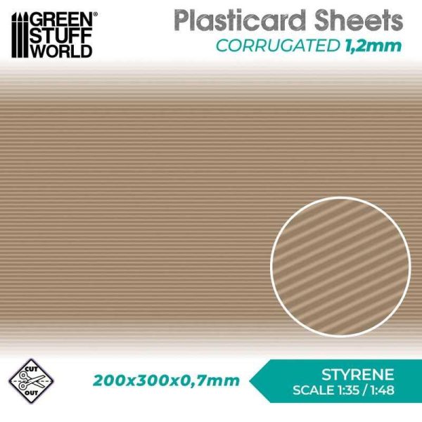 Green Stuff World    Plasticard - Corrugated - 8435646524252ES - 8435646524252