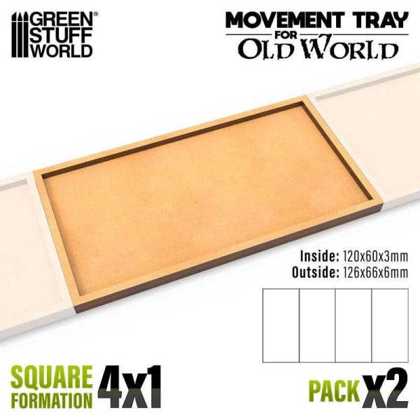 Green Stuff World    MDF Movement Trays - 120x60mm - 8435646523682ES - 8435646523682