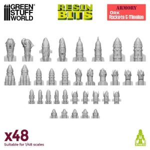 Green Stuff World    3D printed set: Ork Rockets and Missiles - 8435646521473ES - 8435646521473