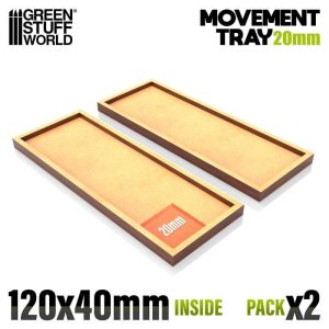 Green Stuff World    MDF Movement Trays 120x40mm - 8435646524276ES - 8435646524276