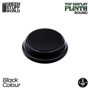 Green Stuff World    Round Wood display bases 4x4 cm - Black - 8435646523507ES - 8435646523507