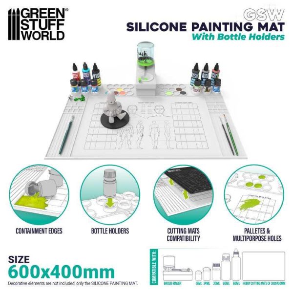 Green Stuff World    Silicone Painting Mat with Edges - 8435646519227ES - 8435646519227