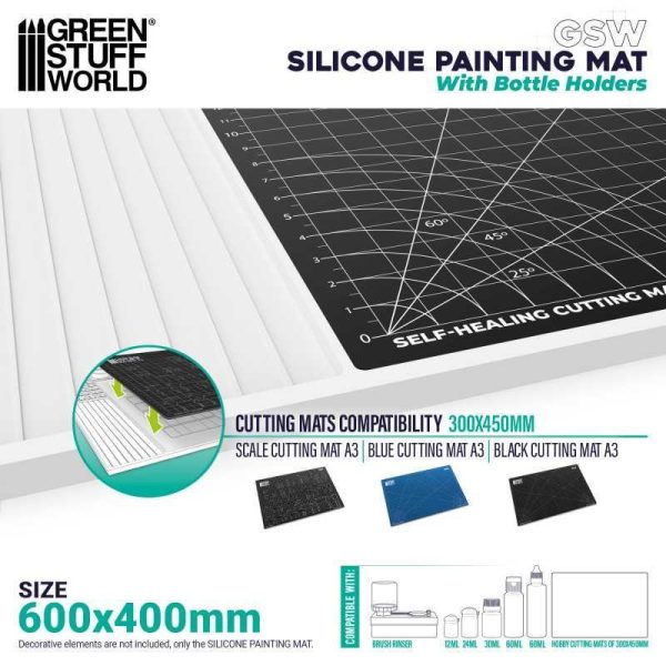 Green Stuff World    Silicone Painting Mat with Edges - 8435646519227ES - 8435646519227