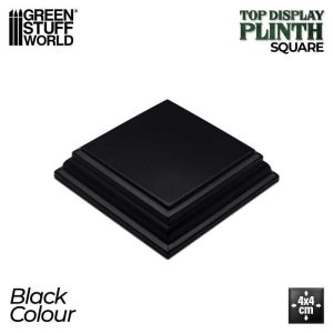 Green Stuff World    Square Wood display bases 4x4 cm - Black - 8435646523460ES - 8435646523460